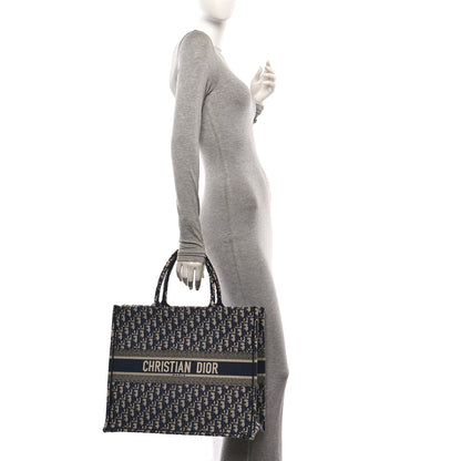 Christian Dior Oblique Large Book Tote Blue Multicolor 2 of 11