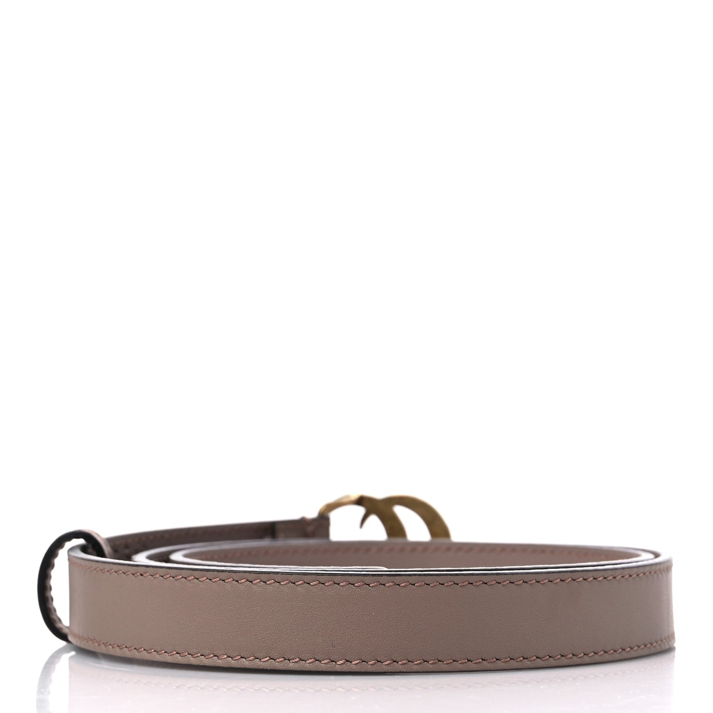 Moon Calfskin Pearl Double G 20mm Belt 80 32 Porcelain Rose