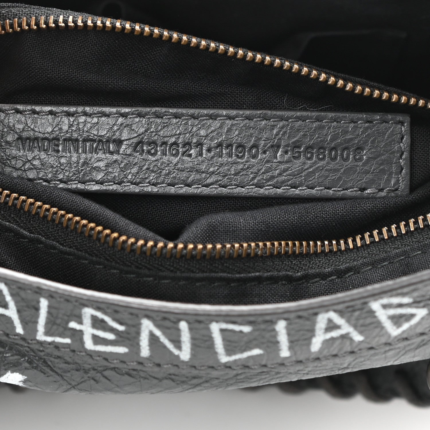Balenciaga Agneau Arena Graffiti All Over Classic Hardware S City Gris Fossile White 7 of 8