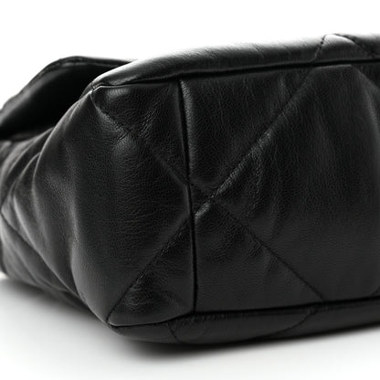 Chanel Goatskin Quilted Large Chanel 19 Flap Black 9 of 10