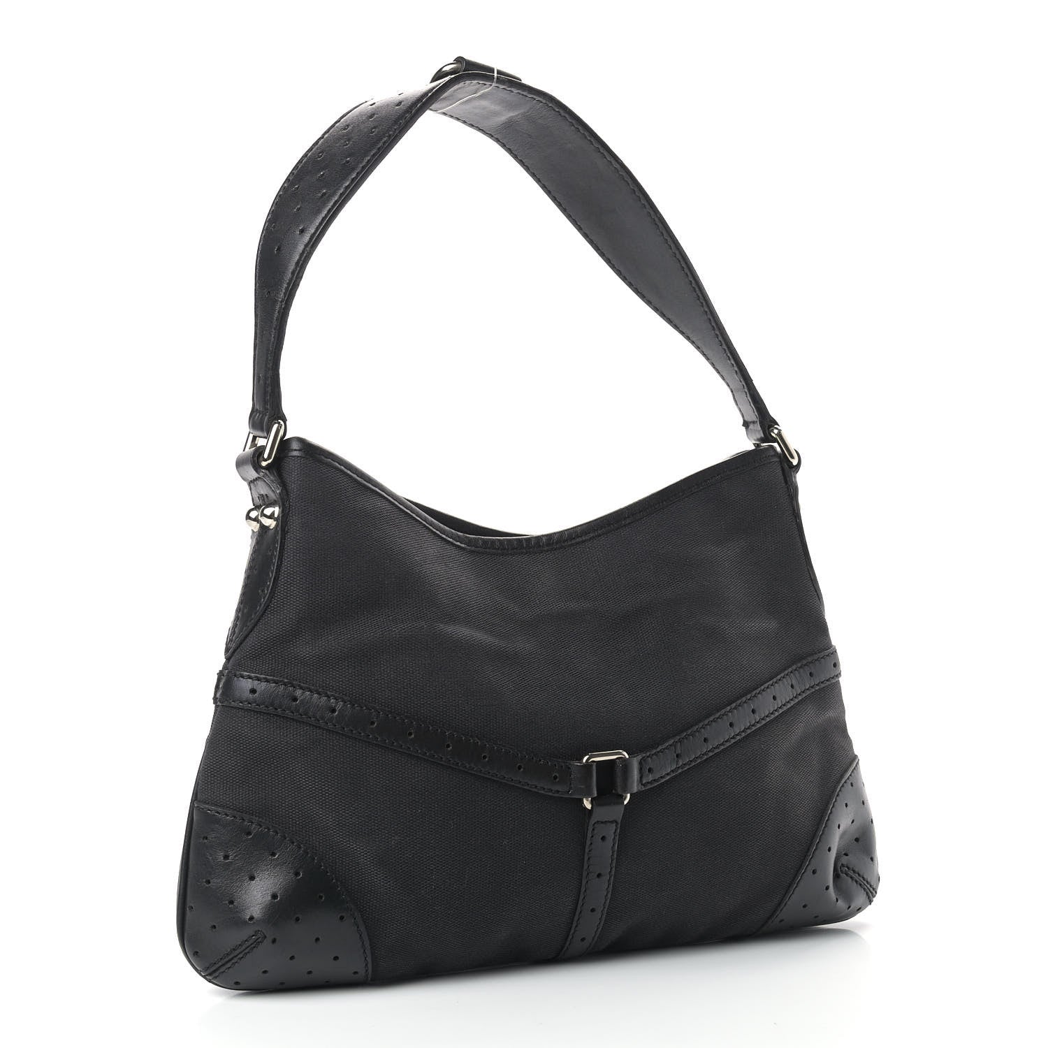 Gucci Canvas GG Reins Shoulder Bag Black 3 of 10