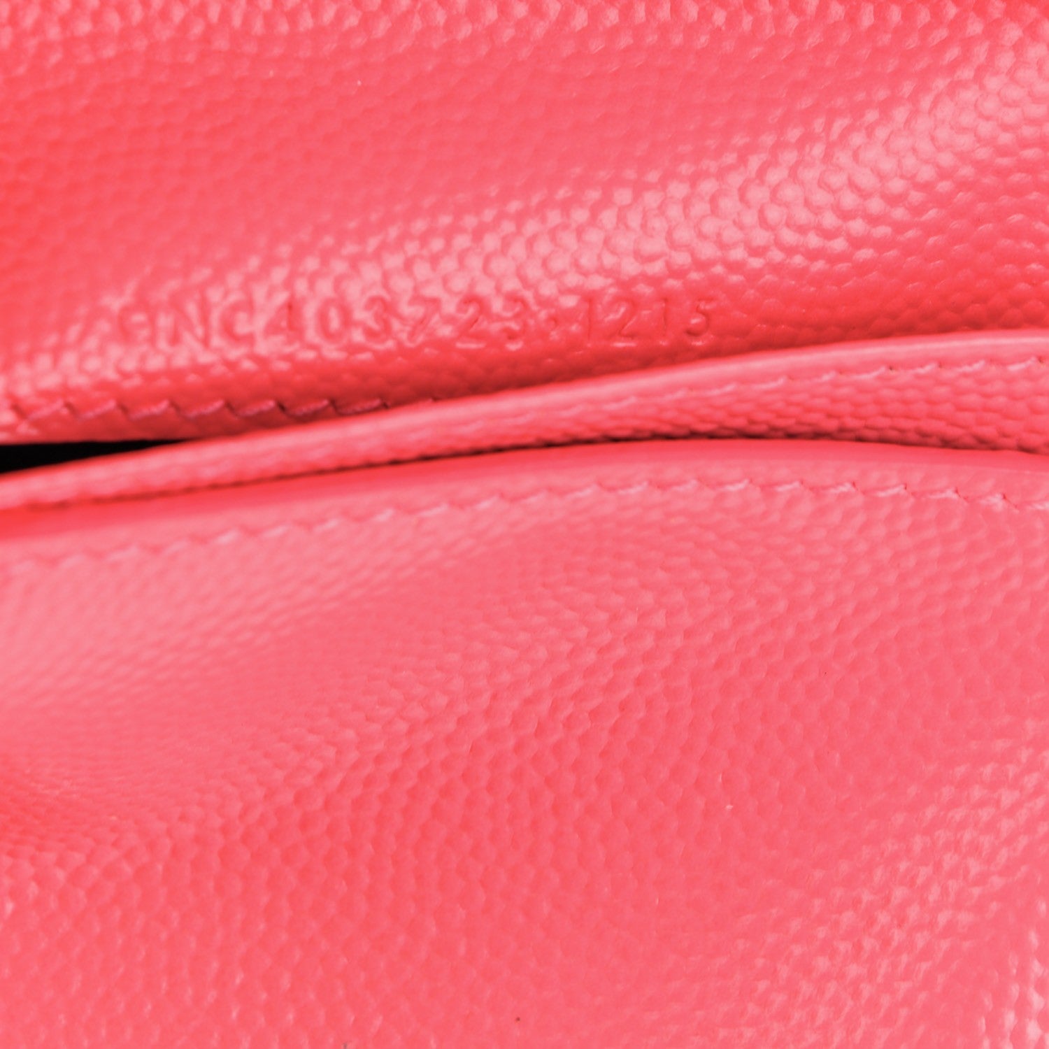 Saint Laurent Grain De Poudre Matelasse Chevron Monogram Compact Zip Around Wallet Rose Clair 7 of 7