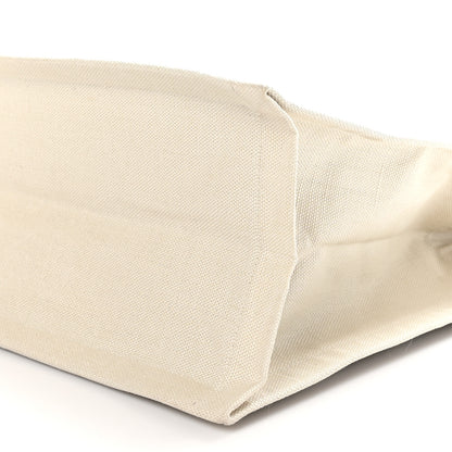 Saint Laurent Linen Calfskin Small Rive Gauche Tote Military Green Blanc Vintage 10 of 12