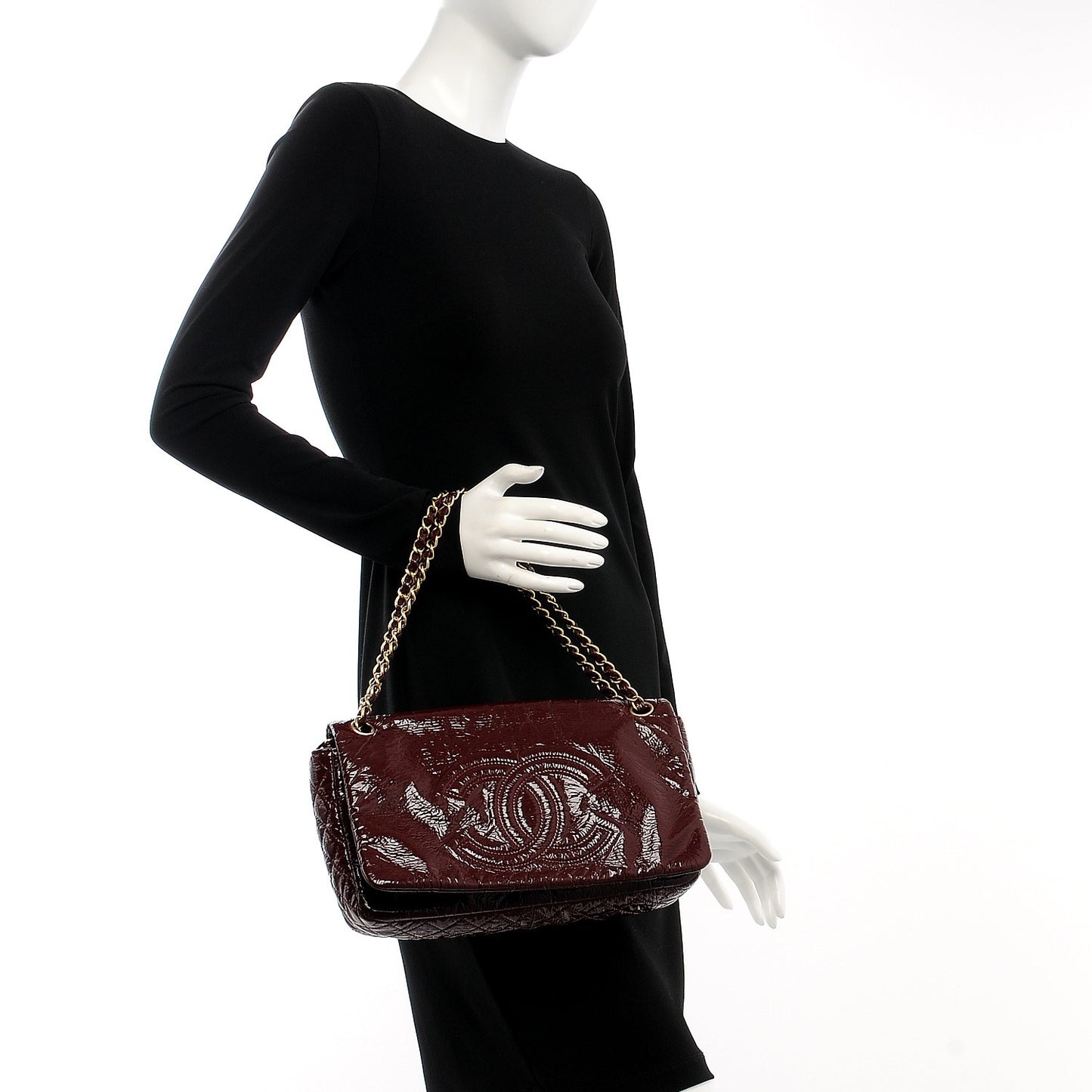Vinyl Medium Rock and Chain Flap Bordeaux