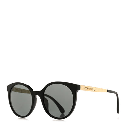 Chanel Acetate Metal Pantos Sunglasses 5440-A Black Gold 1 of 9