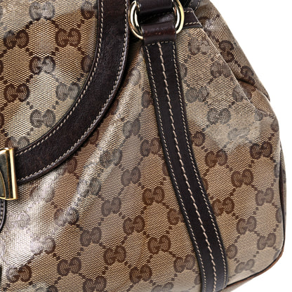 Gucci Crystal Monogram Duchessa Flap Shoulder Bag Dark Brown 18 of 29