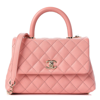Chanel Caviar Quilted Mini Coco Handle Flap Pink 1 of 13