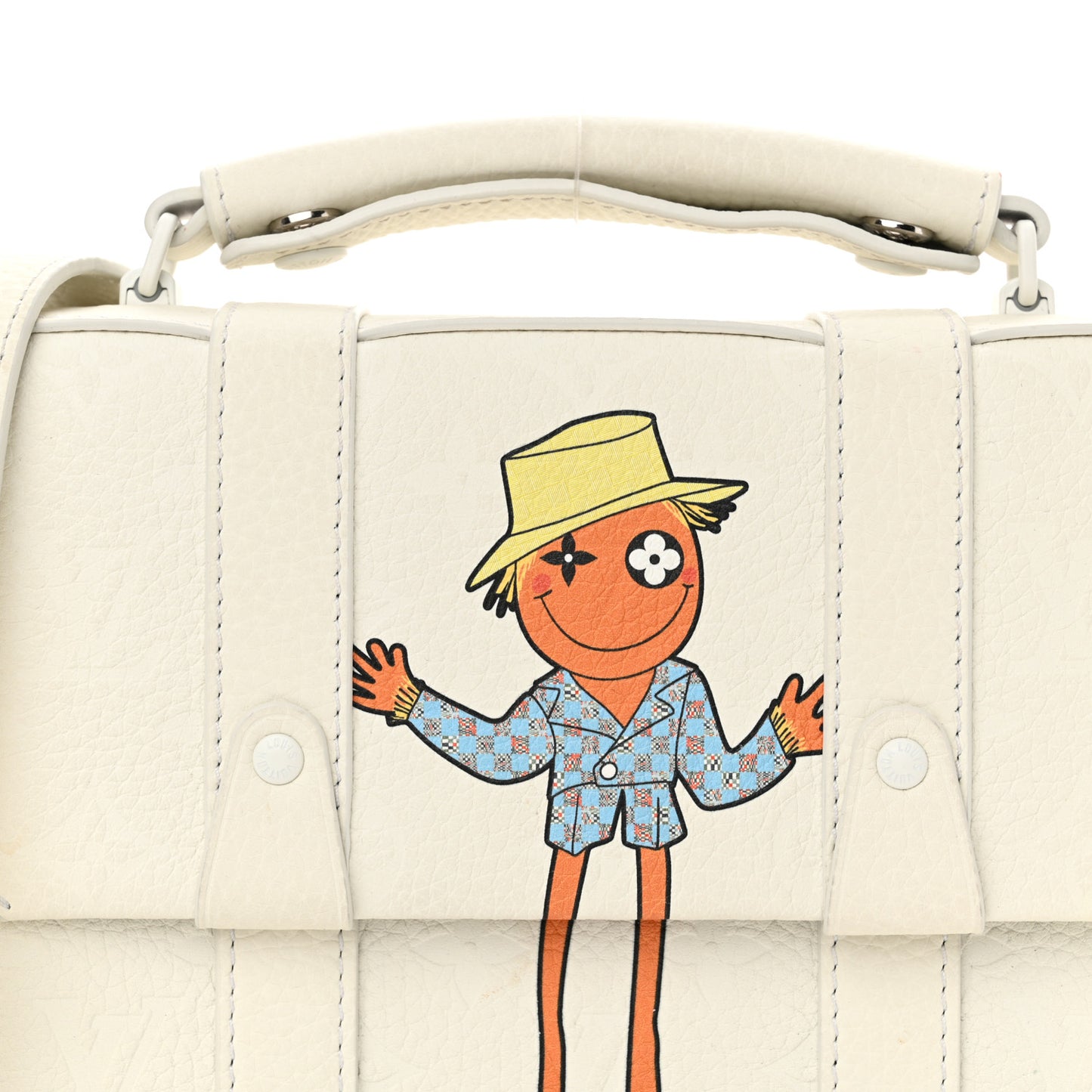 Taurillon Monogram LV Friends Soft Trunk Messenger White