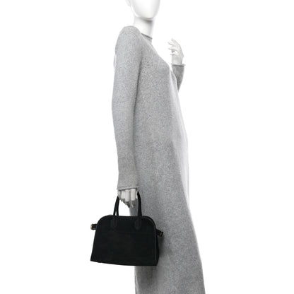 The Row Suede Soft Margaux 10 Bag Black 2 of 9