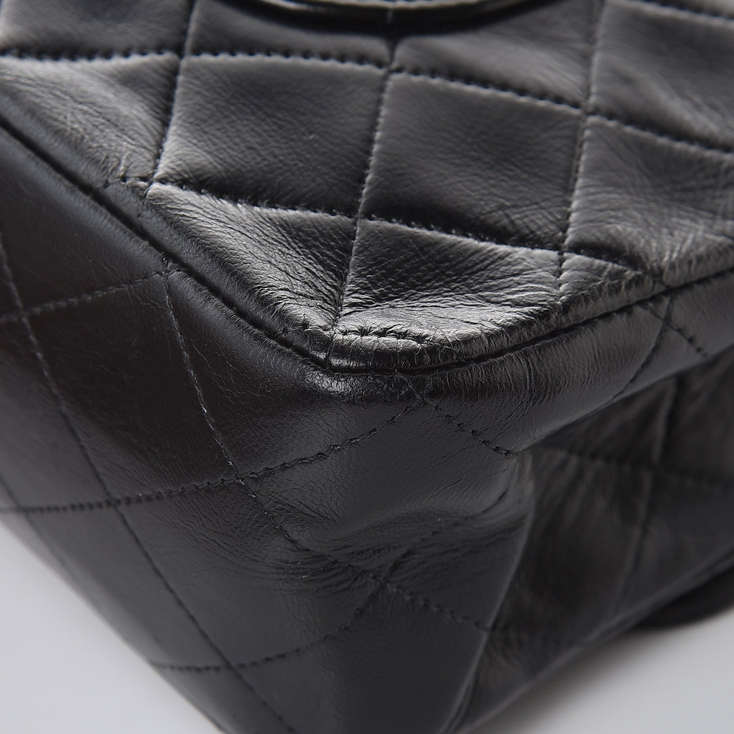 Chanel Lambskin Quilted Medium Double Flap Black 12 of 15
