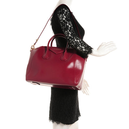 Givenchy Shiny Lord Calfskin Medium Antigona Burgundy 2 of 10
