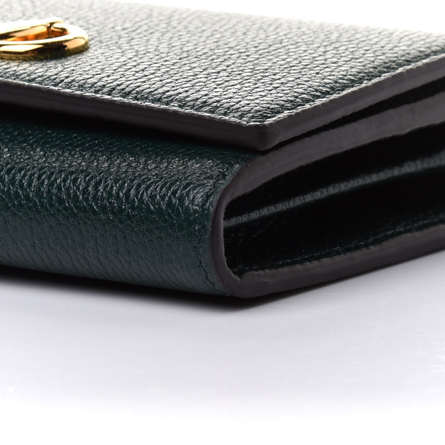 Gucci Grainy Calfskin Zumi Continental Wallet Vintage Green 6 of 10