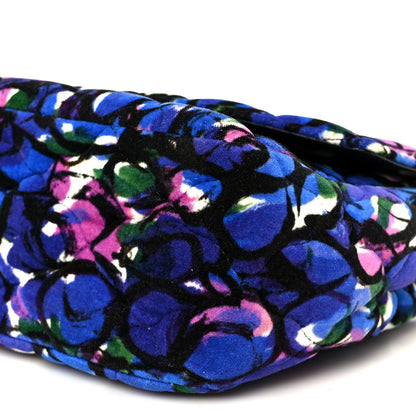 Balenciaga Velvet Floral Quilted M BB Round Shoulder Bag Bleu 10 of 10