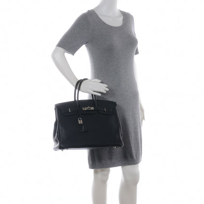 Hermes Taurillon Clemence Birkin 35 Black 2 of 10