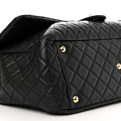 Chanel Calfskin Quilted XXL Travel Flap Bag Black 9 of 11