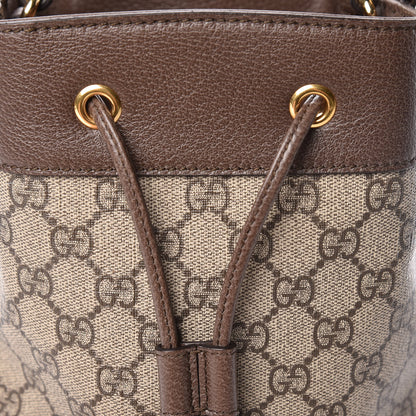 Gucci GG Supreme Monogram Web Small Ophidia Bucket Bag Brown 10 of 11