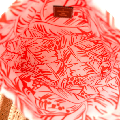 Louis Vuitton Raffia Calfskin Saint Tropez OnTheGo MM Natural Orange 7 of 12