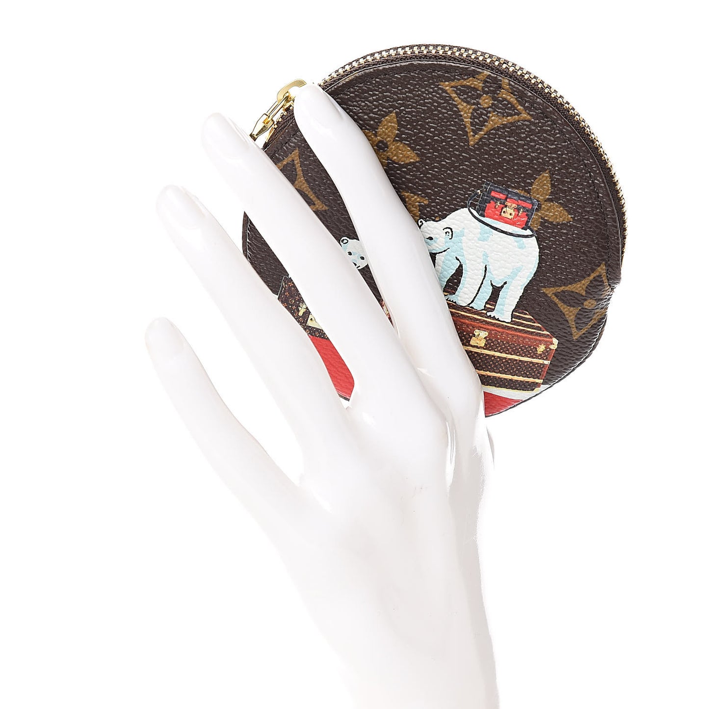 Monogram 2017 Christmas Animation Round Coin Purse