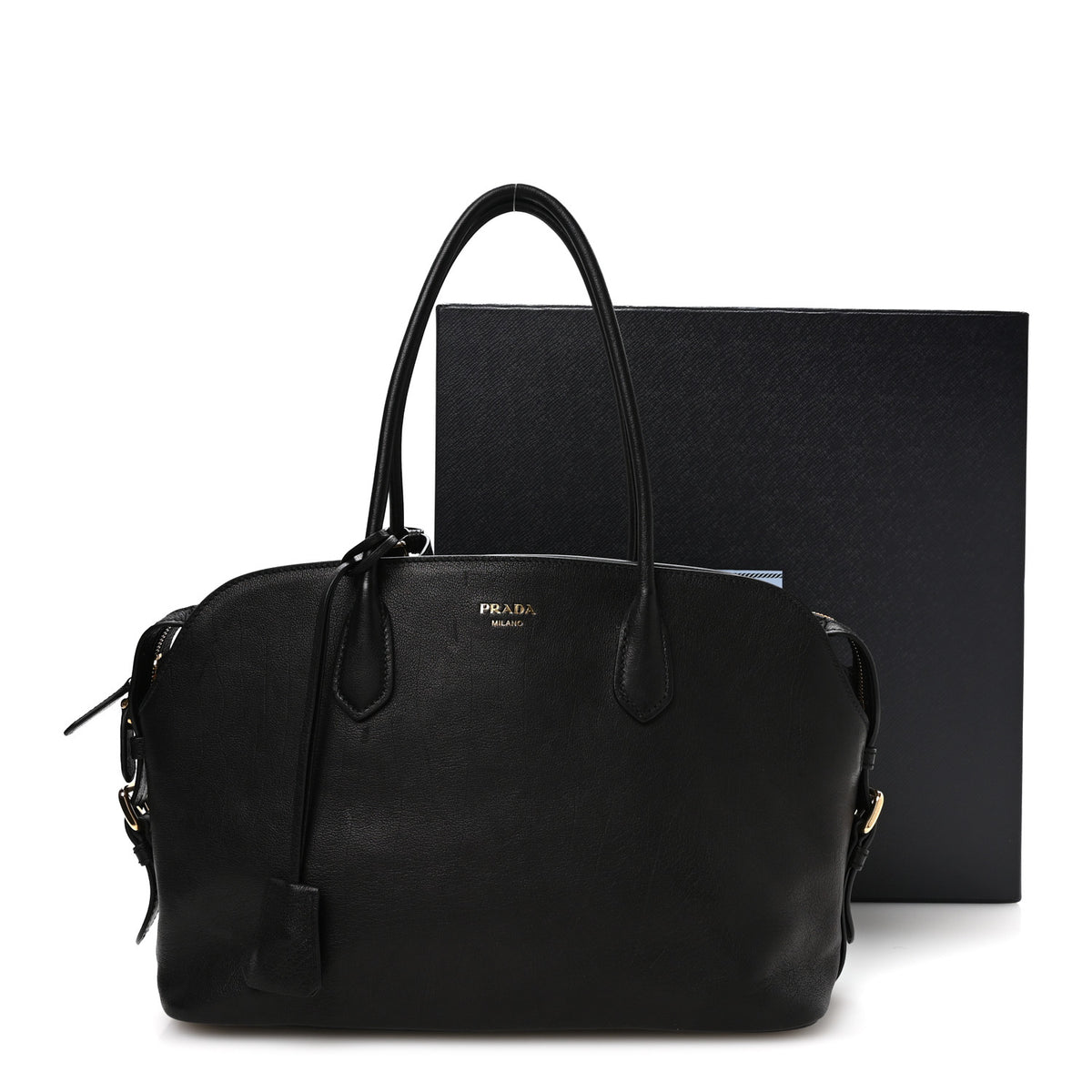 Prada Buffalo Large Signet Tote Bag Black 11 of 11