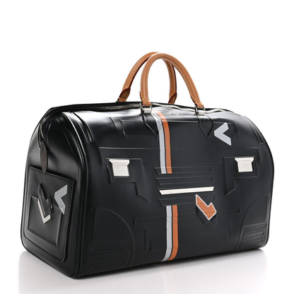 Louis Vuitton Calfskin Spaceship Embossed Speedy 40 Black 3 of 11