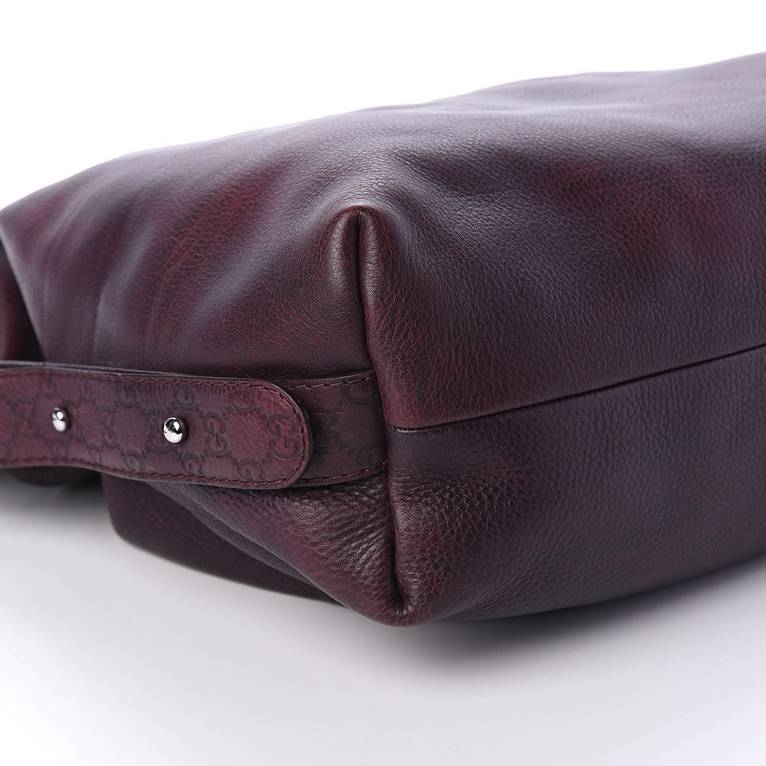 Gucci Calfskin Large Bamboo Bar Shoulder Bag Burgundy 8 of 8