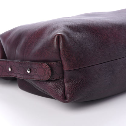 Gucci Calfskin Large Bamboo Bar Shoulder Bag Burgundy 8 of 8