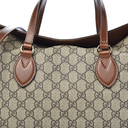 Gucci GG Supreme Monogram Linea A Foldover Tote Brown 13 of 13