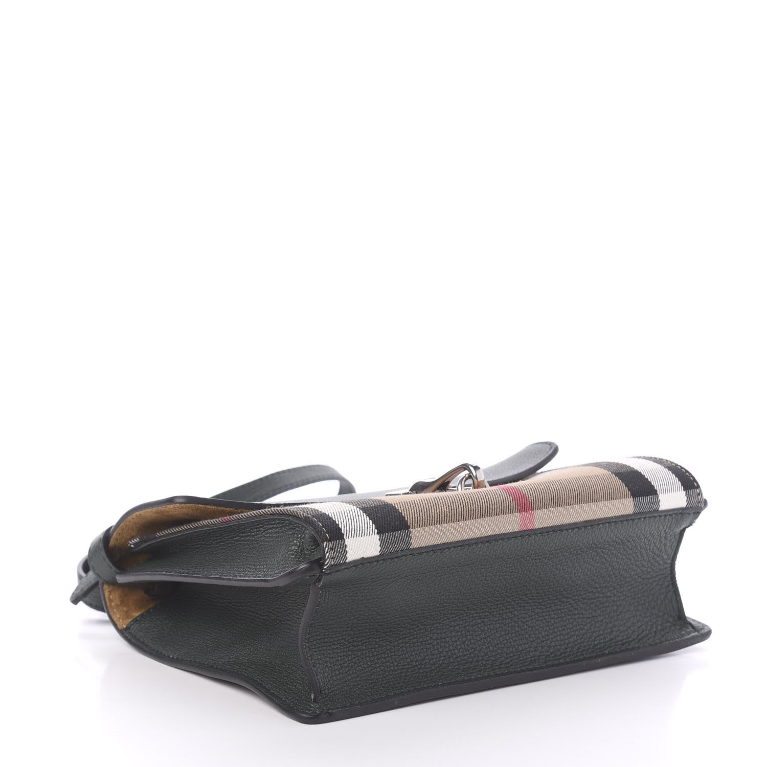 Burberry Derby Calfskin House Check Small Macken Crossbody Bag Dark Bottle Green 4 of 10