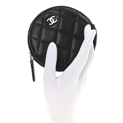 Chanel Caviar Quilted Zip Around Classic Coin Purse Black 2 of 8