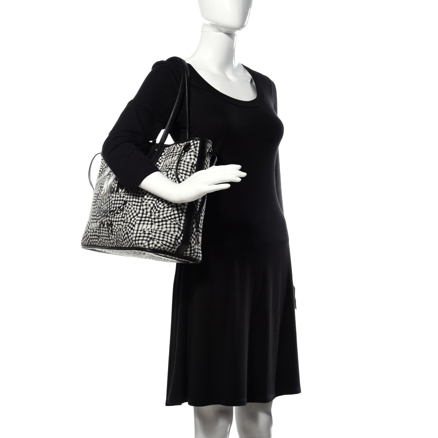 MCM Visetos Medium Liz Reversible Shopper Tote Black 2 of 15
