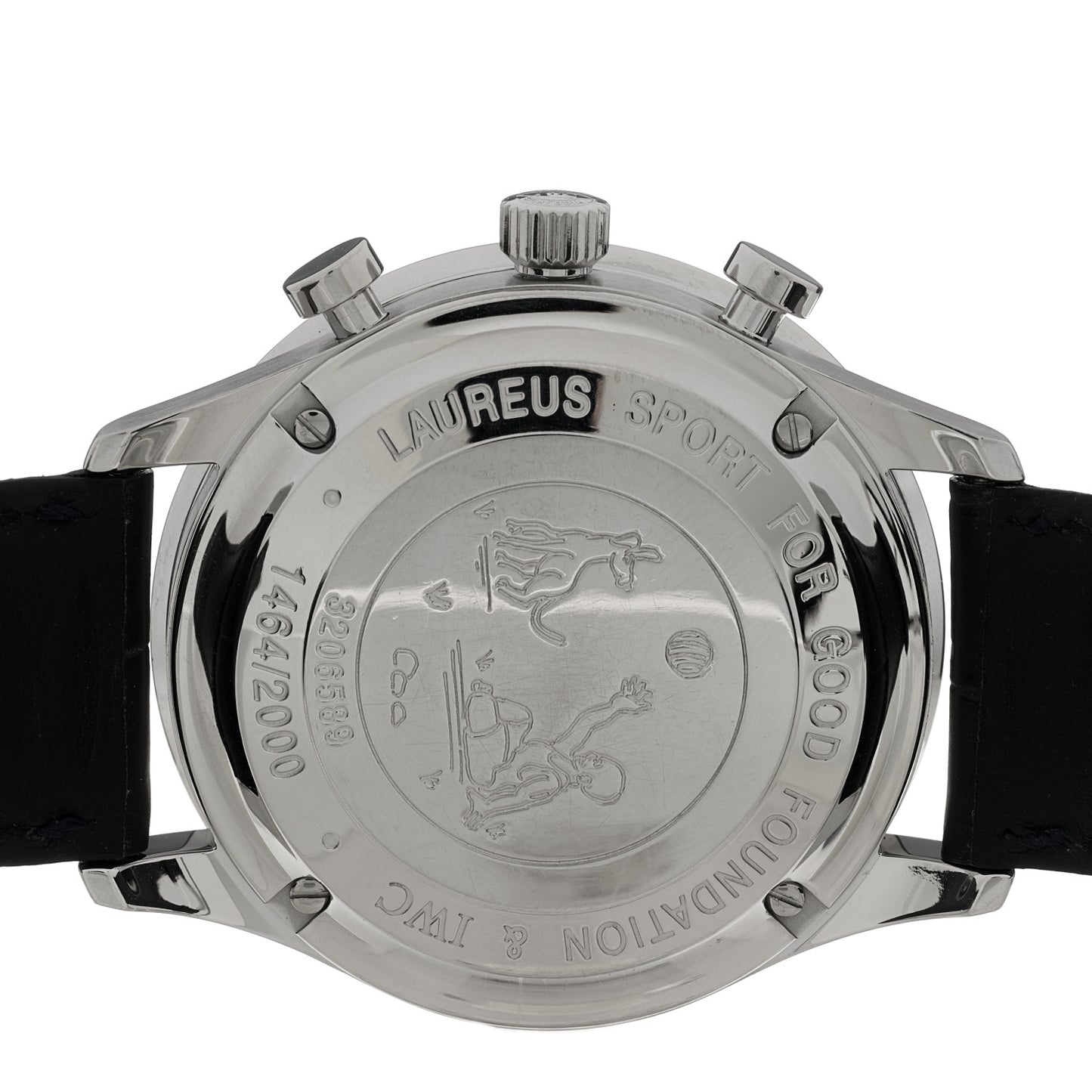 Stainless Steel Alligator 41mm Portuguese Chronograph Automatic Watch Blue IW371432