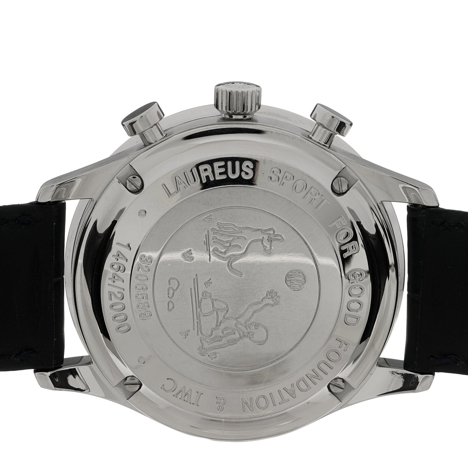 IWC Stainless Steel Alligator 41mm Portuguese Chronograph Automatic Watch Blue IW371432 4 of 4