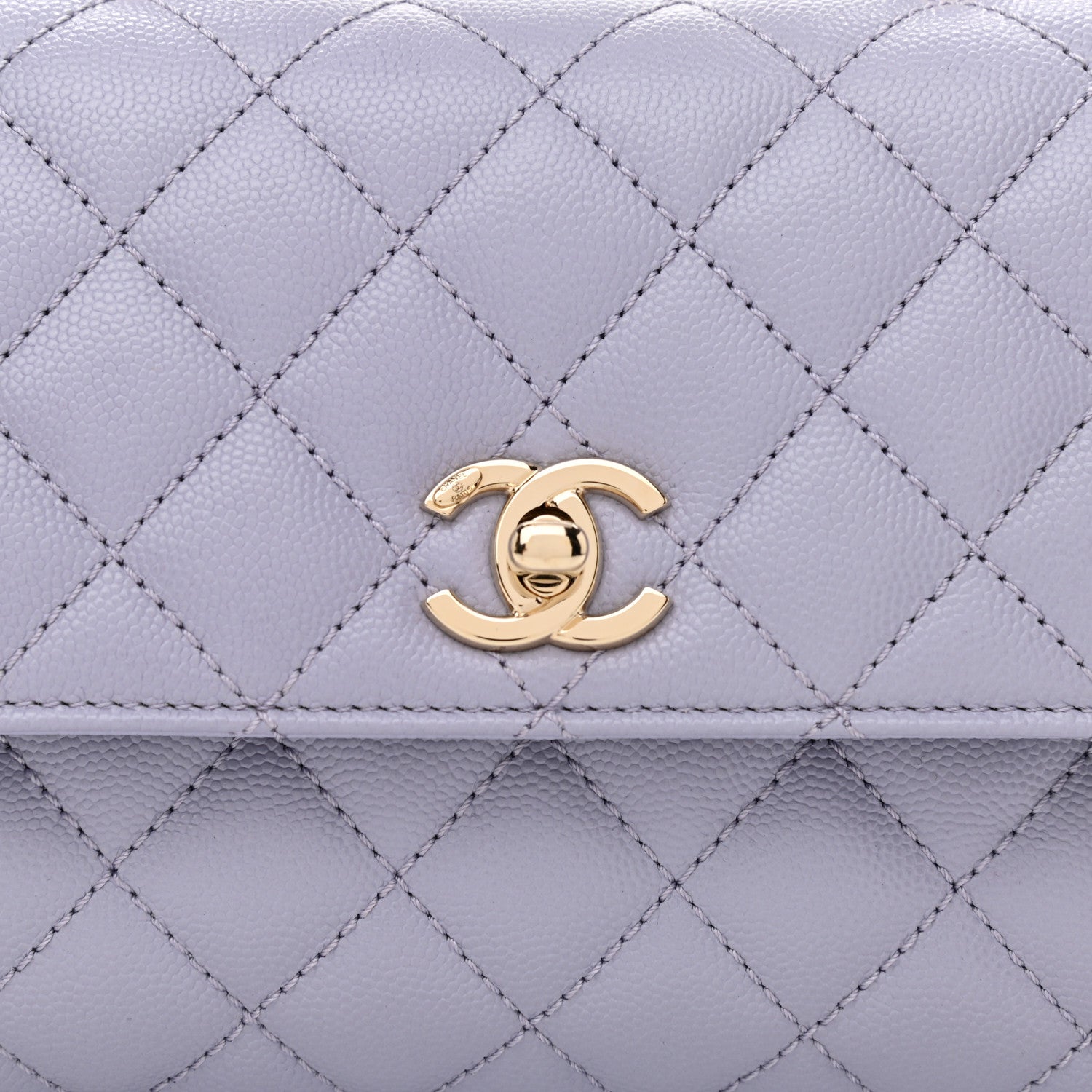 Chanel Caviar Quilted Mini Coco Handle Flap Light Purple 8 of 11