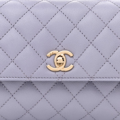 Chanel Caviar Quilted Mini Coco Handle Flap Light Purple 8 of 11