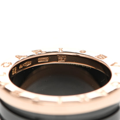 Bulgari 18K Rose Gold Black Ceramic B.Zero1 Four-Band Ring 52 6 5 of 6