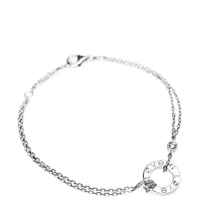 Cartier 18K White Gold Diamond LOVE Bracelet 1 of 3