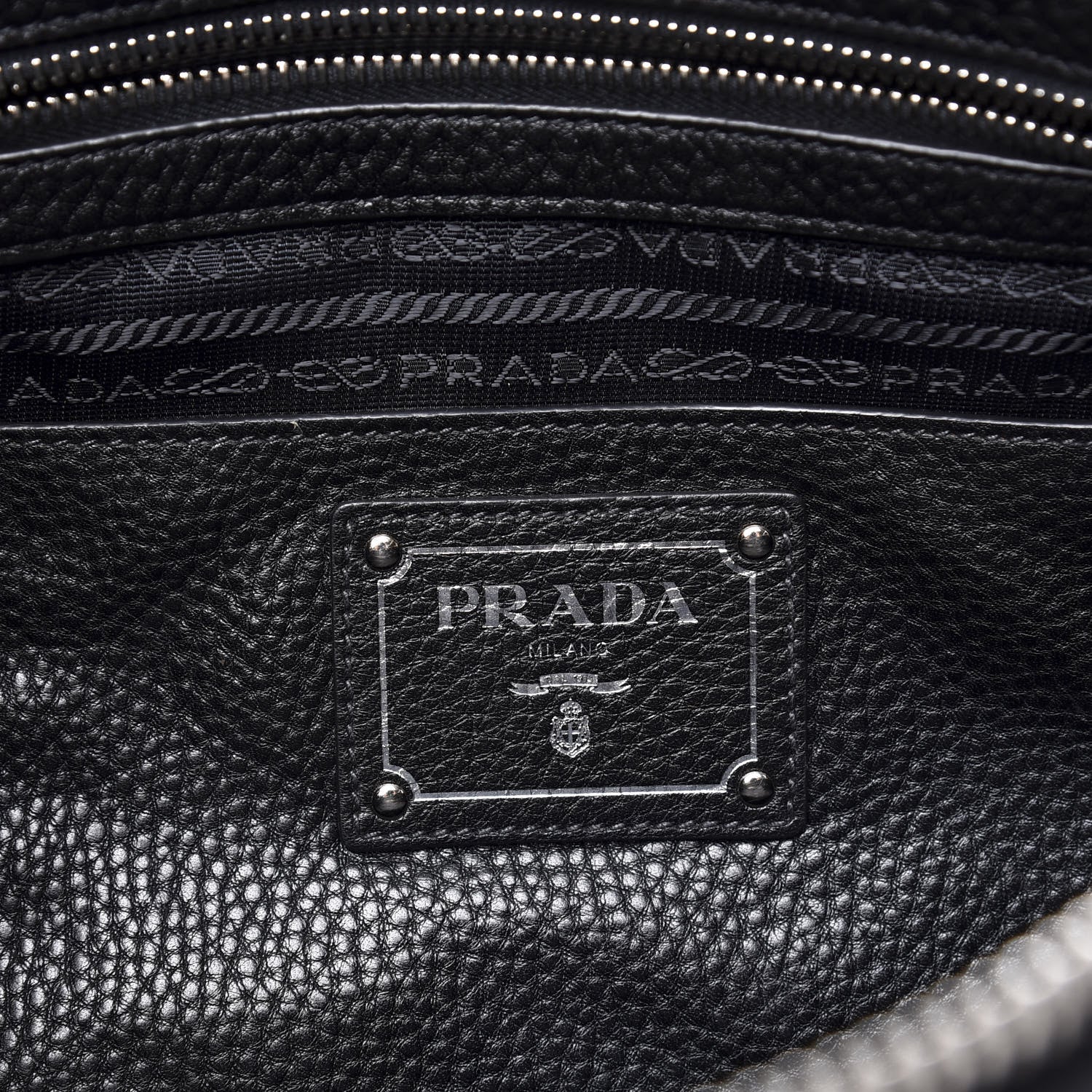 Prada Vitello Daino Shopping Tote Black 7 of 11