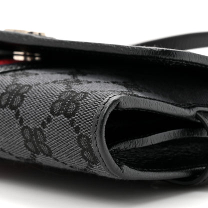 Gucci X BALENCIAGA BB Monogram Web Ophidia Crossbody Wallet Black 10 of 11