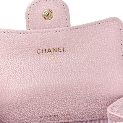 Chanel Caviar Quilted Flap Card Holder Wallet Light Pink 6 of 8