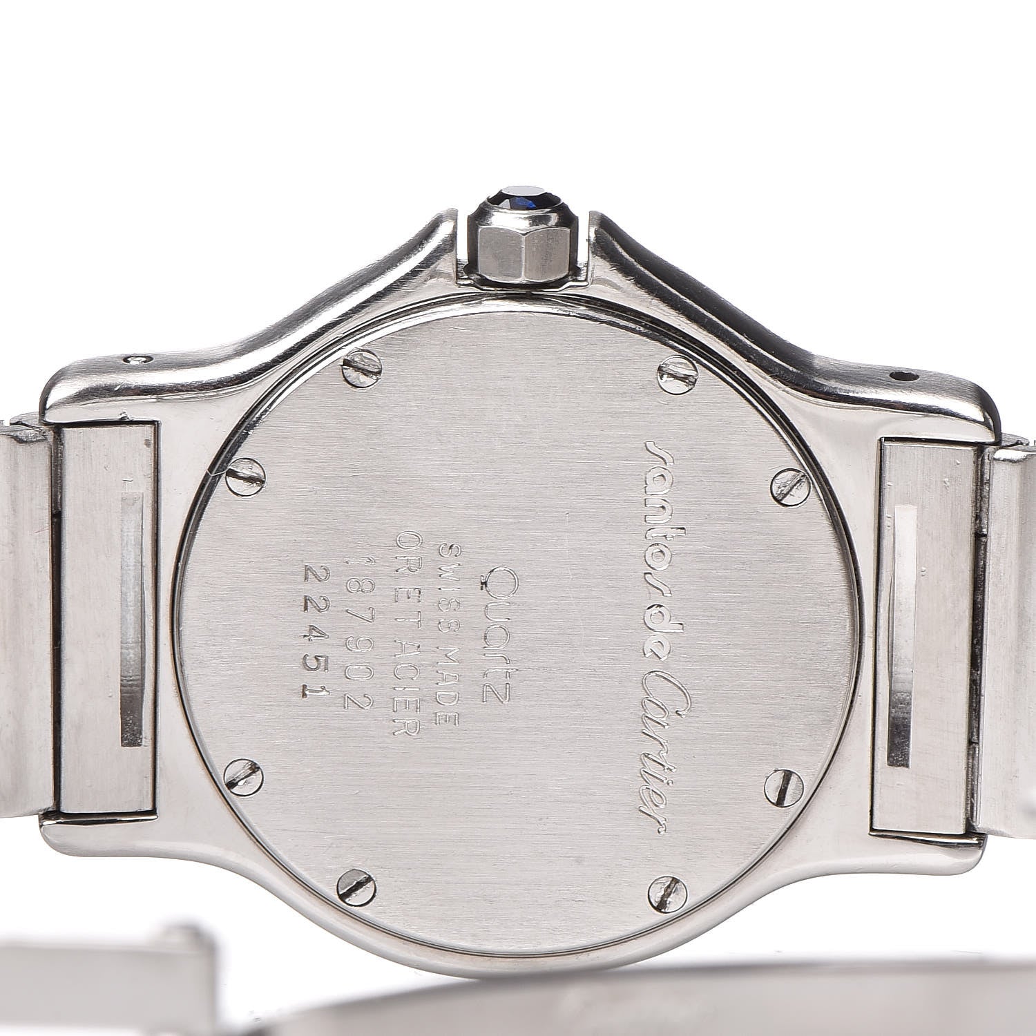 Cartier Stainless Steel 18K Yellow Gold 29mm Santos Octagon Quartz Watch 5 of 9