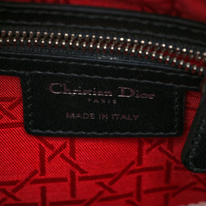 Christian Dior Lambskin Cannage Medium Lady Dior Black 6 of 11