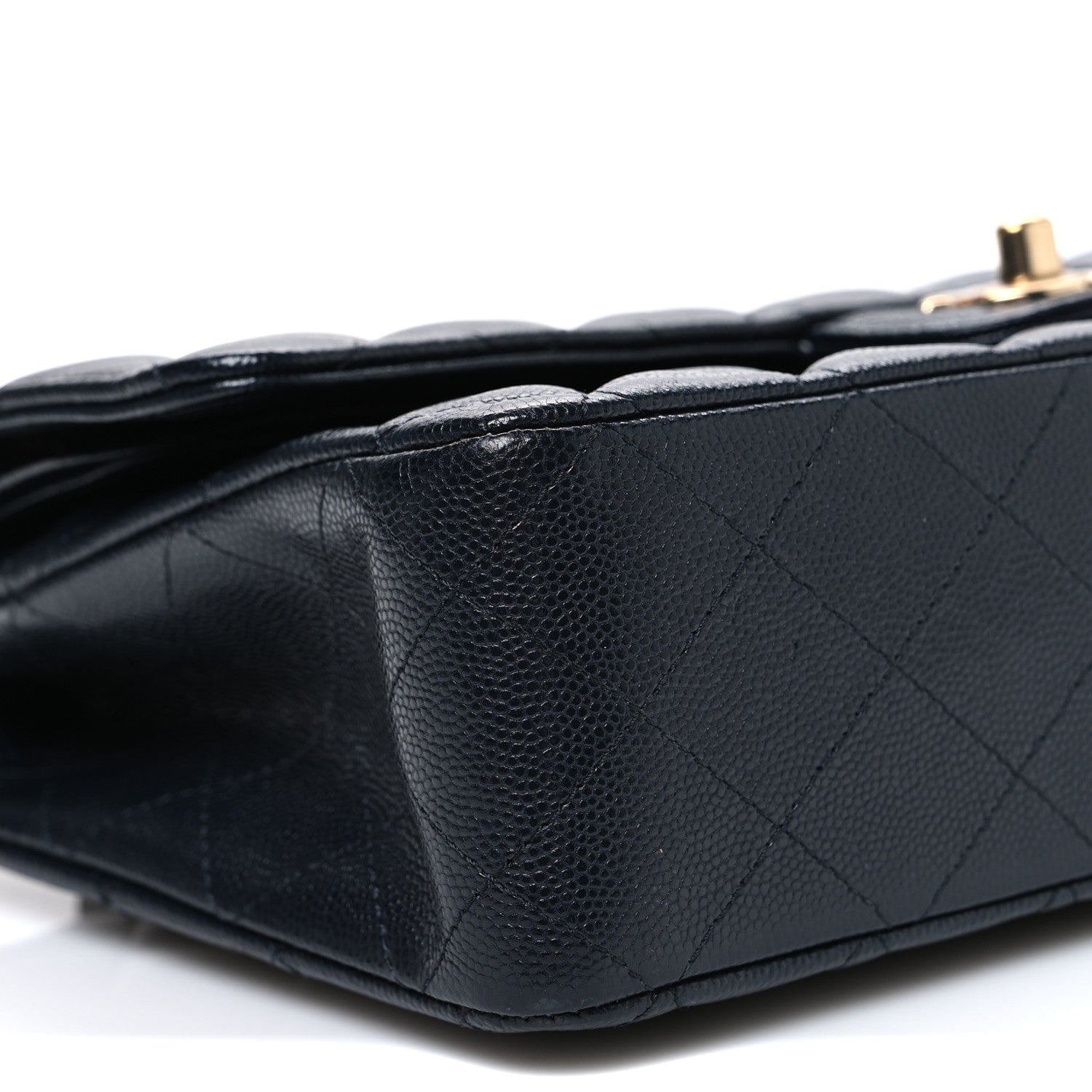 Chanel Caviar Quilted Medium Double Flap Navy 8 of 9