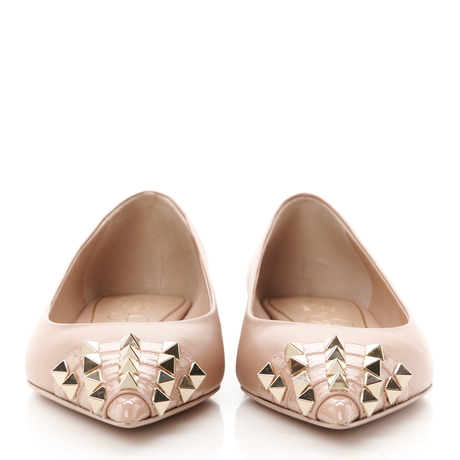 Valentino Garavani Nappa Rockstud Alcove Ballerina Flats 36 Rose 2 of 9