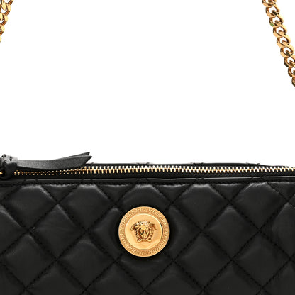 Versace Nappa Quilted Medusa Shoulder Bag Black 7 of 10