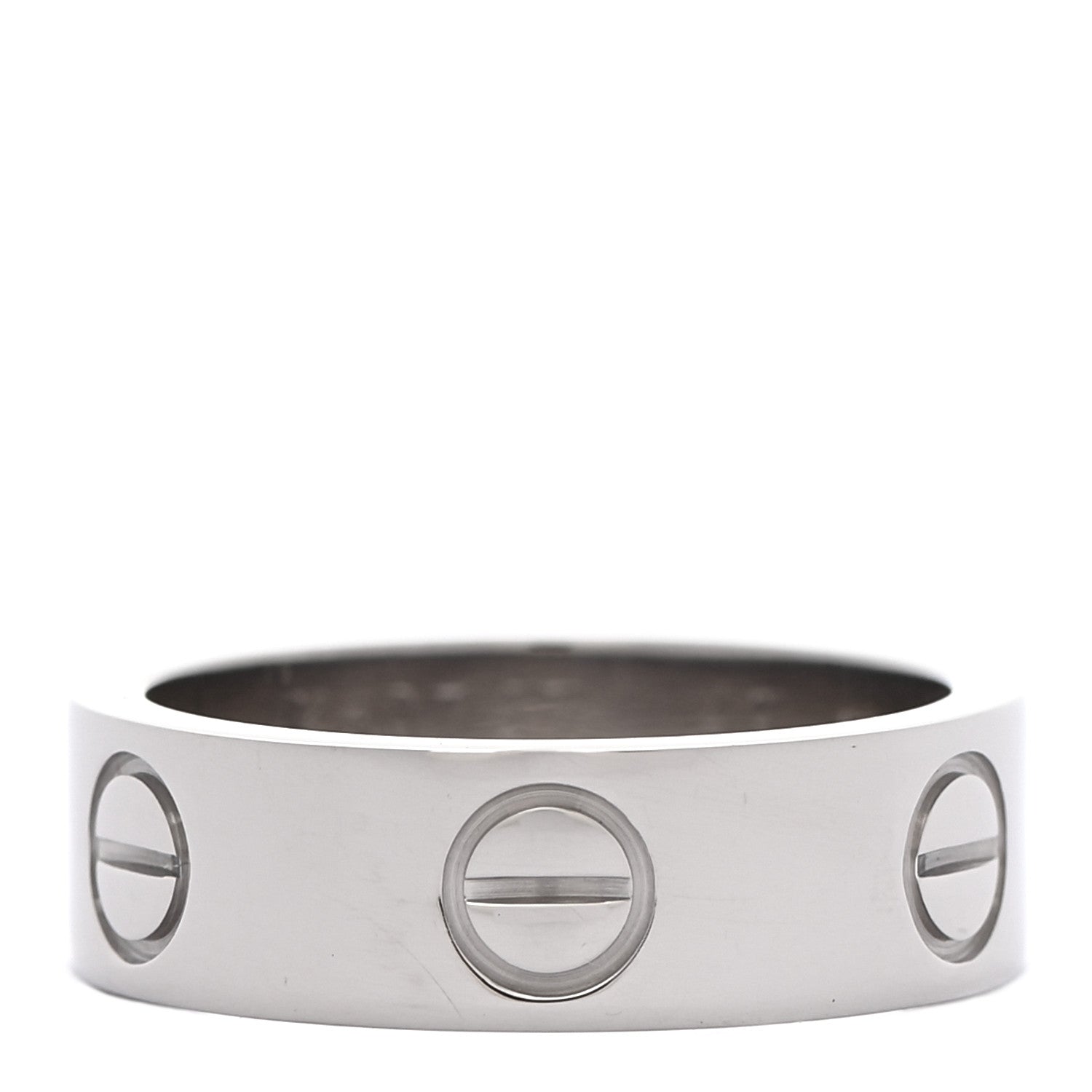 Cartier 18K White Gold 5.5mm LOVE Ring 49 5 1 of 5
