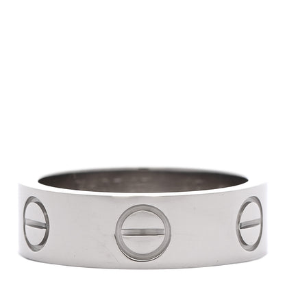 Cartier 18K White Gold 5.5mm LOVE Ring 49 5 1 of 5