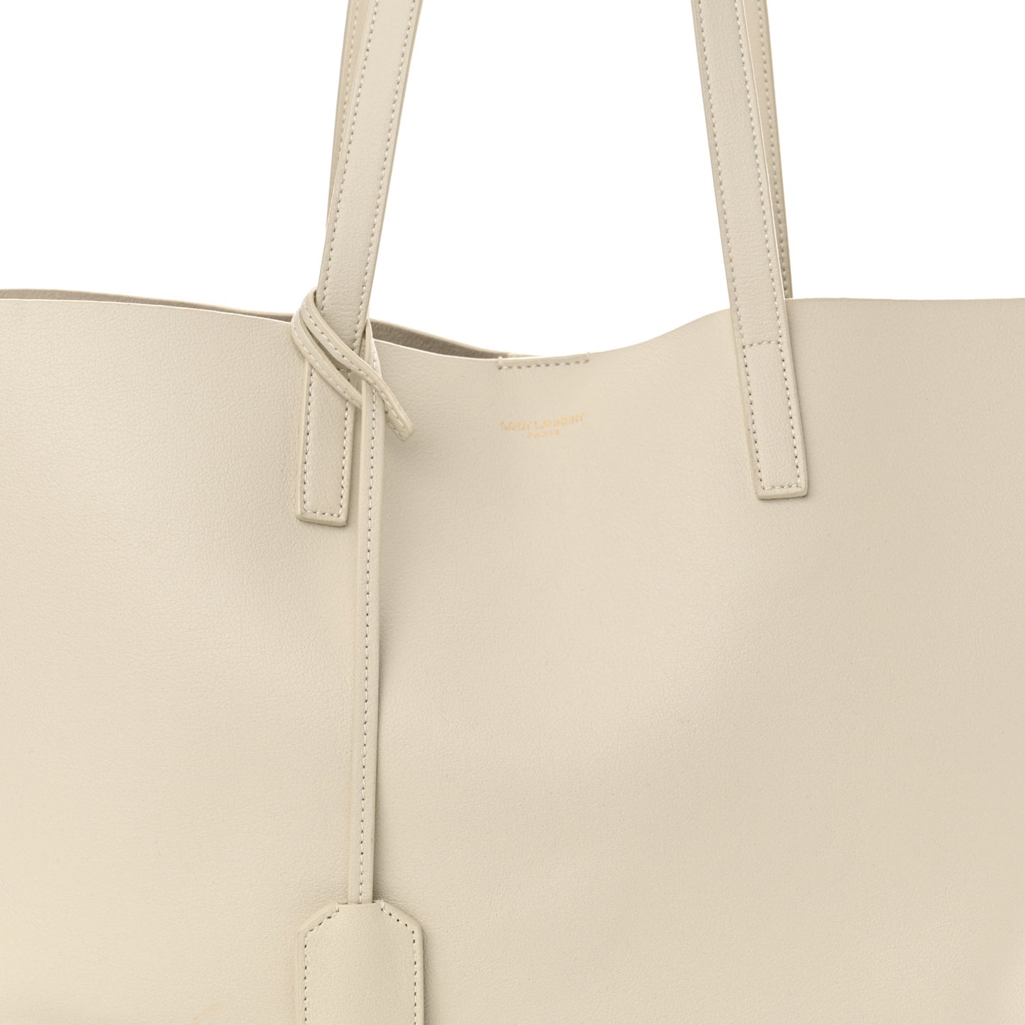 Calfskin Large Shopping Tote Crema Soft