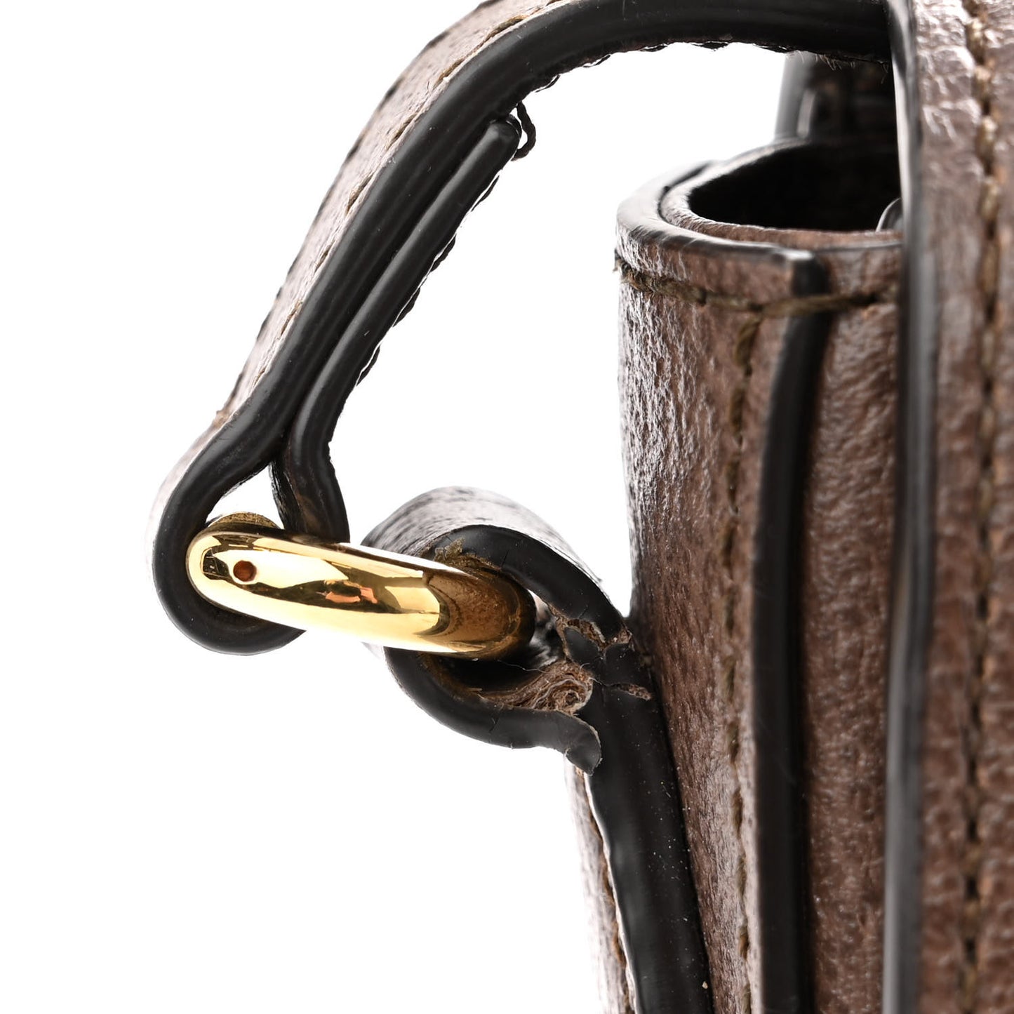 GG Supreme Monogram Web Small Ophidia Flap Messenger Bag Brown