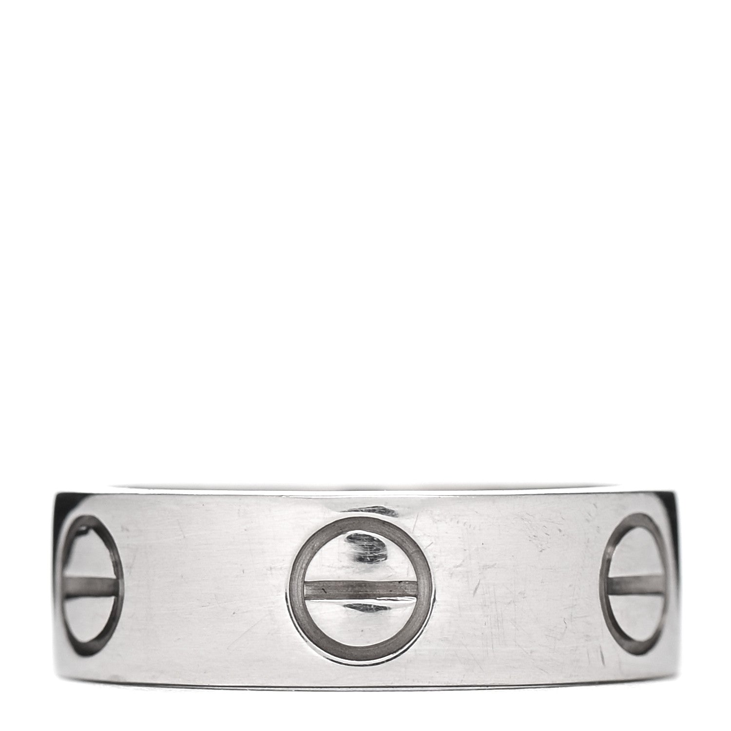 Cartier 18K White Gold 5.5mm LOVE Ring 48 4.5 1 of 4