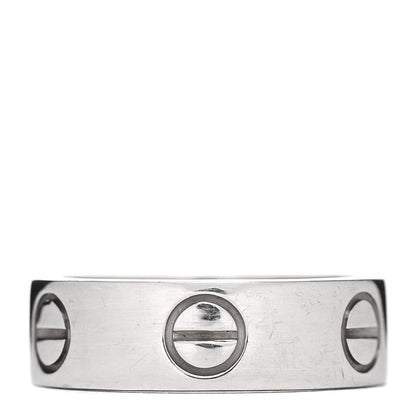 Cartier 18K White Gold 5.5mm LOVE Ring 48 4.5 1 of 4